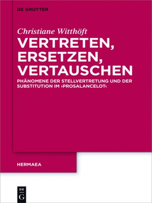 cover image of Vertreten, Ersetzen, Vertauschen